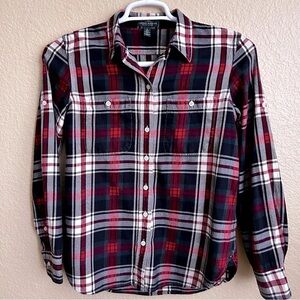Ralph Lauren Jeans Co Plaid Flannel Long Sleeve Button Down Shirt